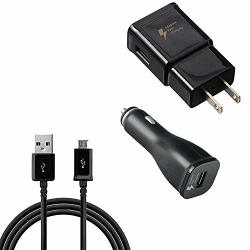 Adaptive Fast 15W Kit For Nokia Lumia 830 With Quick Charge Wall+car+microusb Cable Gives 2X Faster Charging Black