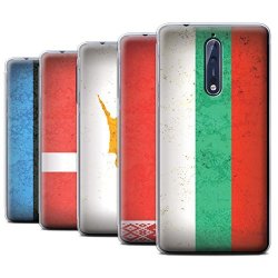 STUFF4 Gel Tpu Phone Case Cover For Nokia 8 Pack 14PCS European Flag Collection