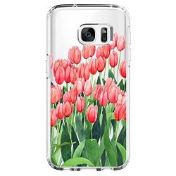 Samsung Galaxy S7 Edge Case Flyeri Crystal Fashion Floral Pattern Transparent Clear Soft Silicone Tpu Ultra Thin Phone Cover Back Cases For Samsung Galaxy