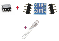 WS2811S LED Driver Soic Adapter Headers And 5MM Rgb LED