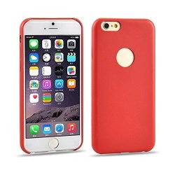 Sunsky Case Cover For Iphone 6 0.3MM Ultrathin Pu Leather Back Cover Protective Case Color : Red