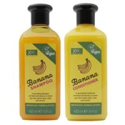 Hair Care Vegan Deep Cleansing Banana Shampoo & Conditioner Set 400ML