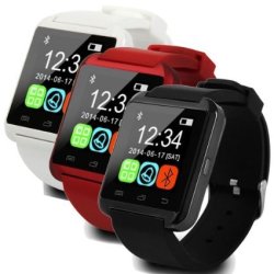 BLACK Waterproof Bluetooth Wrist Smart Watch Phone Mate Handsfree Call For Smartphone Outdoor Sports Pedometer Stopwatch