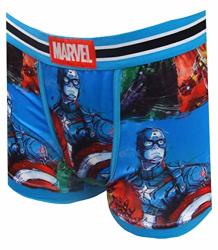Mad Engine Men's Marvel Comics Avengers Hero Pathwork Performance Wear Boxer Brief Small Blue