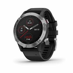 Garmin Fenix 6 Premium Multisport Gps Watch Heat And Altitude Adjusted V02 Max Pulse Ox Sensors And Training Load Focus Silver With Black Band