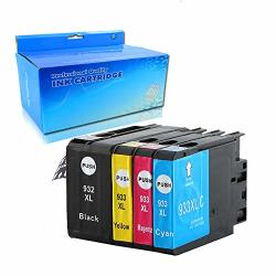 Ogouguan Compatible Ink Cartridge Replacement For Hp 932 XL 933 XL 932XL 933XL Used With Hp Officejet 6600 6100 6700 7110 7610 7612 Printers 1BLACK 1CYAN 1YELLOW 1MAGENTA 4PK