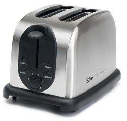 Elite Platinum ECT-200X Maxi-matic 2-SLICE Toaster Brushed Stainless Steel