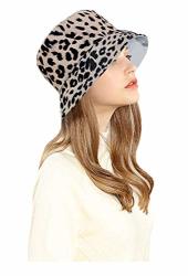 Docila Leopard Bucket Hats For Women Fashion Summer Fisherman Hats Packable Sun Cap Leopard