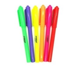 6X Junior Fluorescent Neon Ink Highlighter Pens Ideal For Office School 10 Pack Bulk