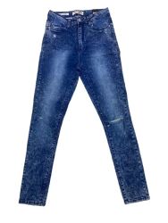 Rana High Waist Skinny Petite Ladies Jeans - Distressed washed