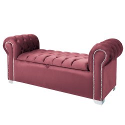 Destiny Sleigh Storage Ottoman-pink