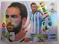 Fifa World Cup 2014 Brazil Adrenalyn XL Gonzalo Higuain Limited Edition Card
