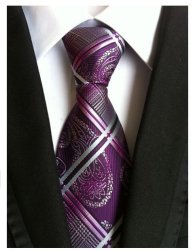 Qian Xin Ye Mens Polyester Silk Necktie - A076