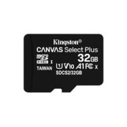 Kingston Technology Canvas Select Plus 32 Gb Microsdhc Uhs-i Class 10 Uhs-i 3.3 V Sd Adapter