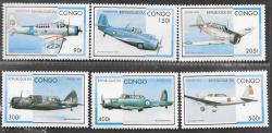 Congo 1996 Military Aircraft Scott 1127-32 Complete Unmounted Mint Set