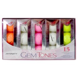 Affinity Women's Gemtones Golf Balls Pack Of 15 Multi