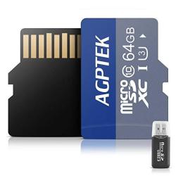 AGPtek 64GB Class 10 Micro Sd Card With Card Reader Compatible With MP3 Player