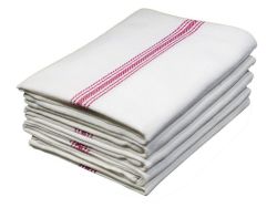 Bunty's Kitchen Towel - Design 2005 - 5 Pack - Plain White Stripe