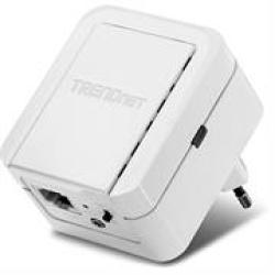 Trendnet N300 High Power Range Extender- Compact Housing Plugs Directly Into An Electrical Outlet Extends The Range Of Your Existing Wireless Network Automatically Adopts