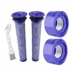 Lemige 2 Pack Pre-filters And 2 Pack Hepa Post-filters Replacements Compatible With Dyson V7 V8 Animal And Absolute Cordless Vacuum Compare To Part Pre-filter 96566101 And Post- Filter 96747801