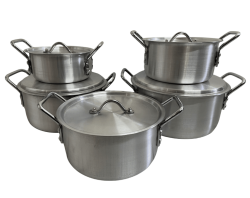Condere - Stainless Steel Cookware With Glass Lid - 10 Piece