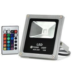LED Flood Light 10w Waterproof Outdoor Use Multicolor Remote Control