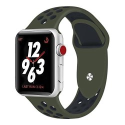 Sport Band Compatible Apple Watch 42MM 38MM Soft Silicone Bracelet Replacement Wristbands Compatible Apple Watch Sport Series 3 Series 2 Series 1