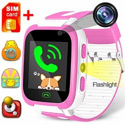 Kids Game Smart Watch Phone Sos Tracker Birthday Holiday Toy Gifts Girls Boys Fitness Tracker Wrist Sport Watch With Sim Camera 1.54" Alarm Timer