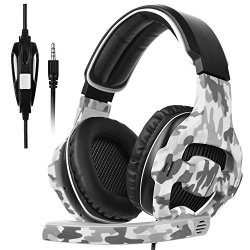 Sades SA810 New Updated Xbox One Headset Over Ear Stereo Gaming Headset Bass Gaming Headphones With Noise Isolation Microphone For New Xbox One PC