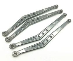 Treal Aluminum Upper Suspension Link Rod Linkage Arm For 1 10 Axial Wraith Gray -4PCS Set