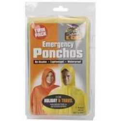 Travel Emergency Waterproof Poncho - Twin Pack