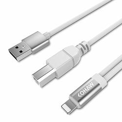 Kohaw Otg And Charging Midi Cable USB 2.0 Type-b Otg Adapter Compatible Ios Devices 3.3FT To Midi Keyboard Midi Controller Electronic Music Instruments Recording Audio Interface