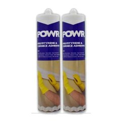 Powr Polystyrene And Cornice Adhesive Cartridge 280ML 2 Pack