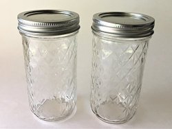 Ball Mason Jelly JARS-12 Oz. Each - Quilted Crystal Style-set Of 2
