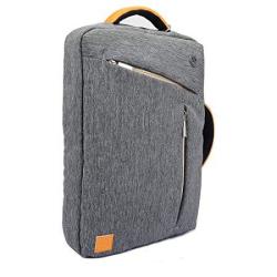 Wgs Hybrid Briefcase Messenger Backpack Shoulder Bag For Apple Macbook Lenovo Dell Asus Acer Hp Toshiba Samsung Sony Msi 11.6 12.1 12.2 13.3 Inch Laptop Notebook Ultrabook Chromebook Gray