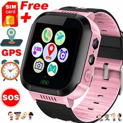 Hyanwoo Kids Smart Watch Phone - Free Sim Card Smartwatches For Boys Girls Gps Tracker Watch Wrist Camera Sos Anti-lost Alarm Digital Clock Sport Watch