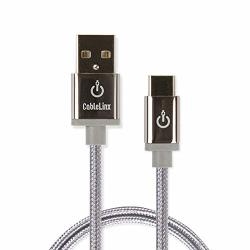Cablelinx Elite Usb-c To Usb-a Charge & Sync Braided Cable Compatible Samsung Galaxy S9 S8 Plus Note Moto Z Z2 LG V30 V20 Google Pixel XL USB