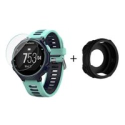 Generic Garmin Forerunner 735 Tpu Silicone Protective Case - With Glass Screen Protector