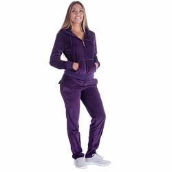 purple velour sweatsuit