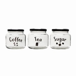 Glass Canisters Set 3PC 500ML
