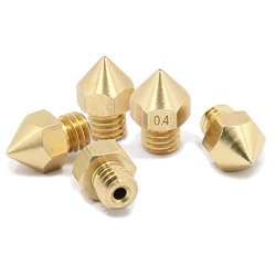 ENET 2x MK8 3D Printer Extruder Stainless Steel Nozzle 6mm Thread 0.4mm 1.75mm Silver