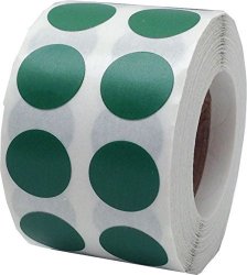 Color Coding Labels Green Round Circle Dots For Organizing Inventory 1 2 Inch 1 000 Total Adhesive Stickers