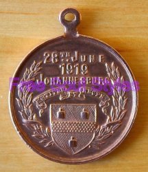 29 June 1919 Johannesburg Peace Medallion - Please Read Below