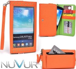 E X P O S E - Orange Green Wallet Cover Phone Case Fits Huawei Ascend Mate 2 4G ESXLEXG1