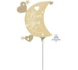 Stick Balloon - I Love You To The Moon And Back 14INCH