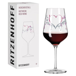 Ritzenhoff Ritzenoff Herzkristall Crystal Heart Red Wine
