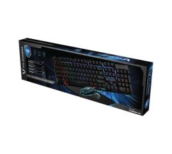 VX Gaming 3-IN-1 Gaming Combo: Wired LED Lit Keyboard Wired 3600 Dpi Mouse And Non-slip Gaming Mouse Pad - Artemis Series