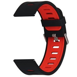 Gear S3 Frontier S3 Classic Watch Band V-moro 22MM Soft Silicone Replacement Sport Strap Rubber Wristband For Samsung S3 Smart Watch Fitness Black red