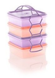 Tupperware Snack Tower With Handle 850ML X 4 New Colours