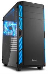 Sharkoon AI7000 Glass Window Atx Tower PC Gaming Case Blue With Side